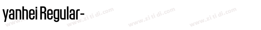 yanhei Regular字体转换